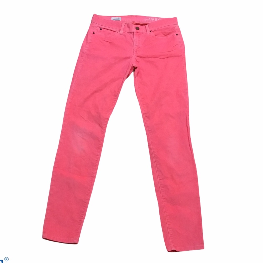 GAP Neon Pink Corduroy Legging Jean Skinny 27r - Picture 4 of 8